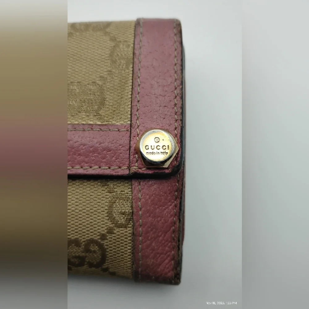 Gucci Brown and Burgundy Wallet With Callouts In Description 7.5"L×4"H - Picture 5 of 11